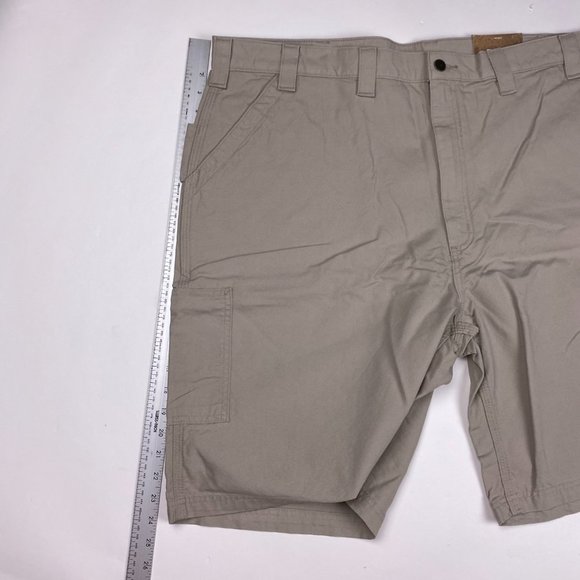 NEW Carhartt B147 TAN Original Fit Canvas Work Shorts Mens 46 x 10 Cotton - Picture 9 of 11